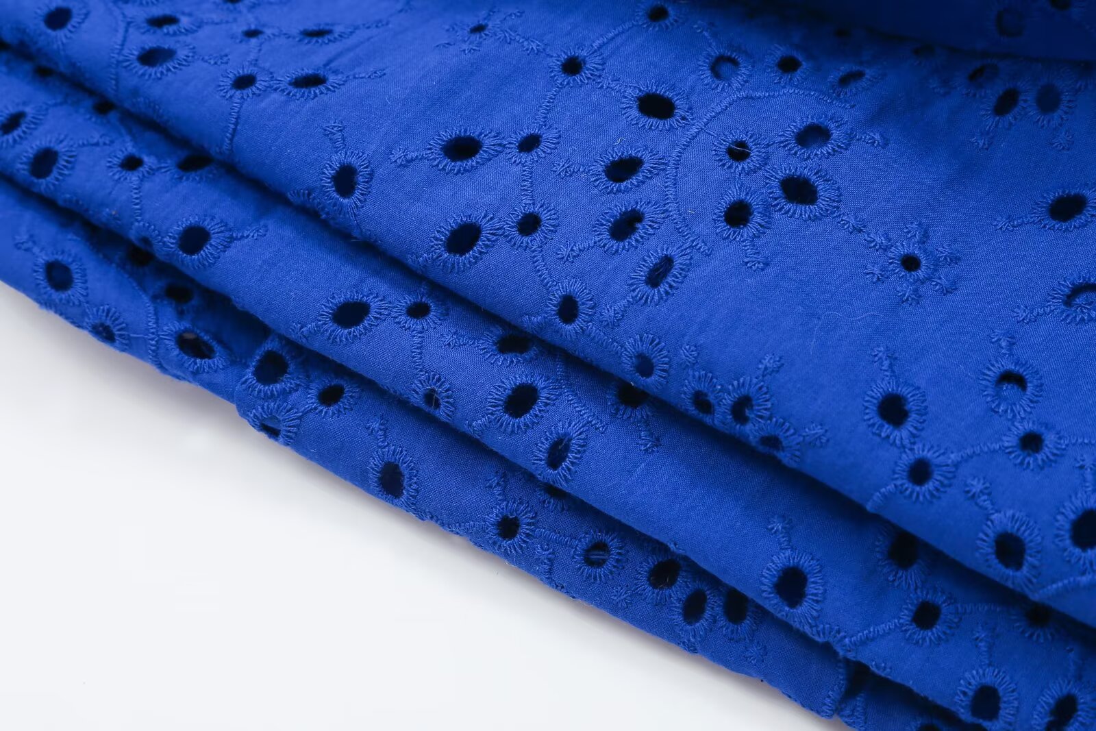 Embroidered Cutout Collared Blouse