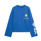 Women's Washed Crew Neck Long Sleeve T-Shirt