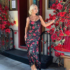 Women's Floral Halter Mini Dress