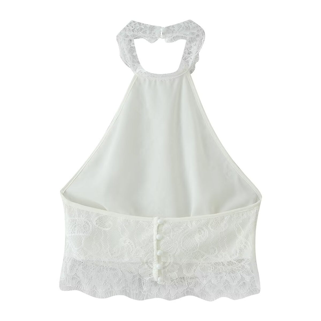 Women's Lace Halter Skirt Set