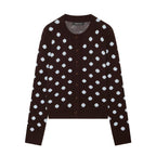 Women's Polka Dot Knit Cardigan