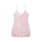 Women's Balloon Sleeve Lace Mini Dress