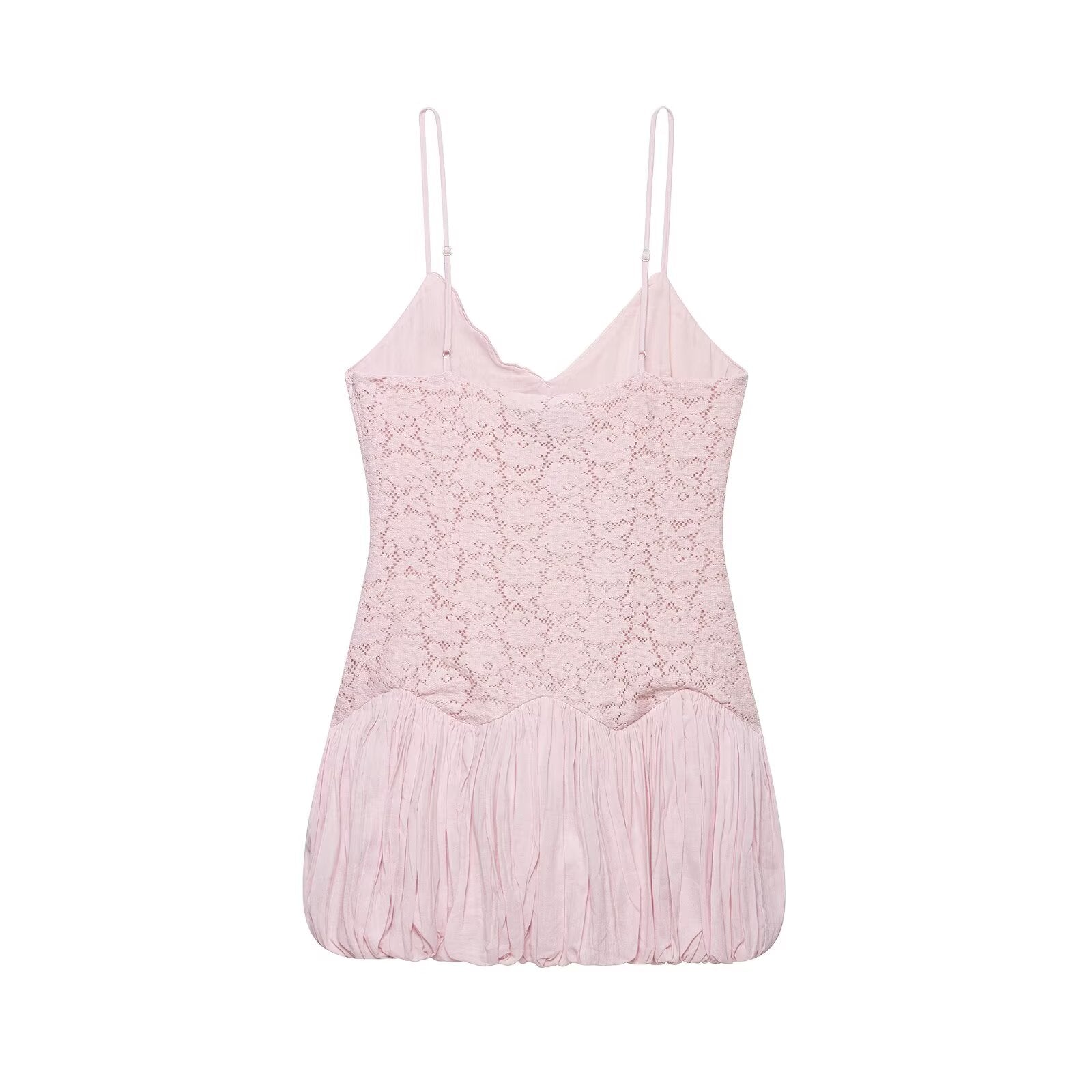 Women's Balloon Sleeve Lace Mini Dress