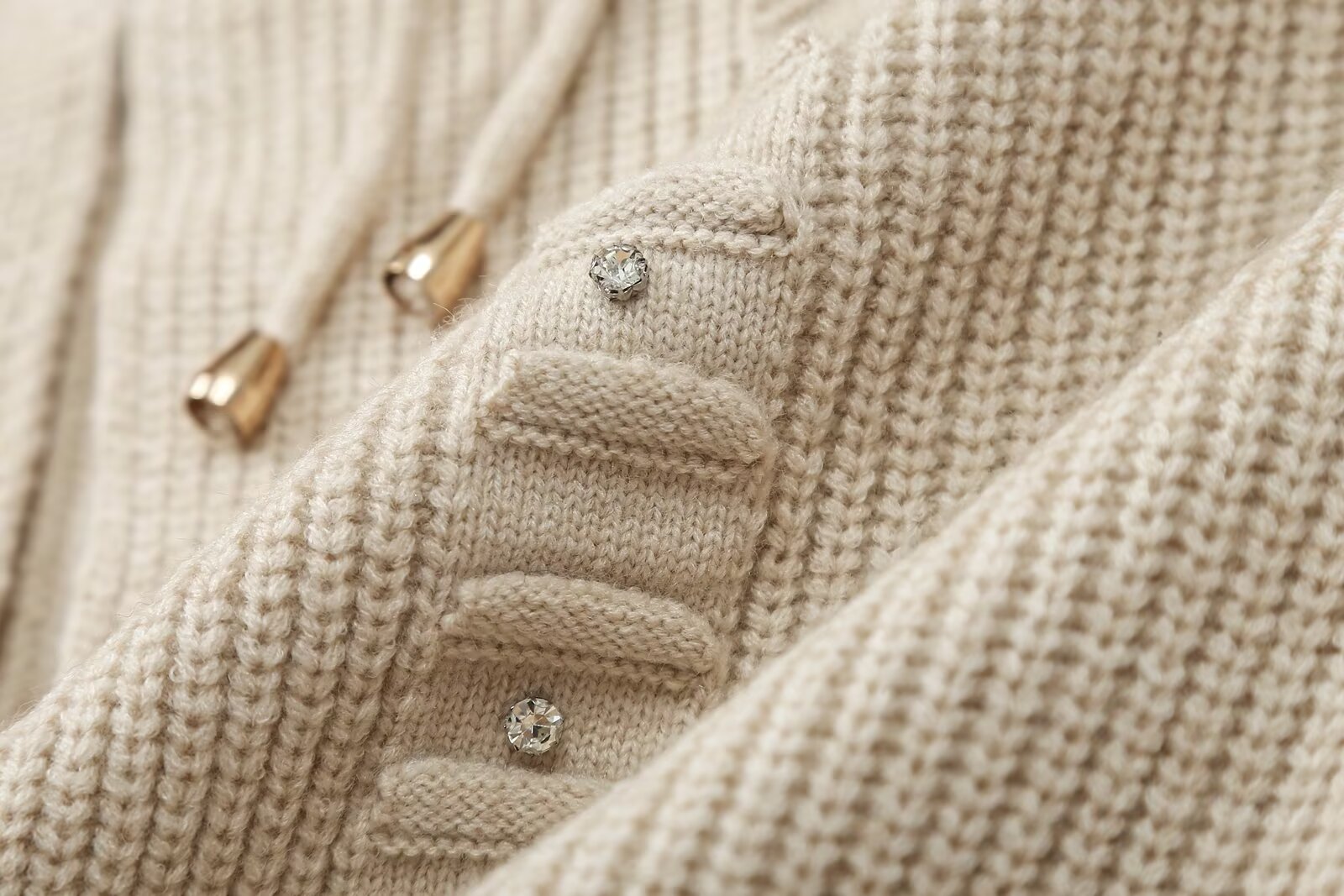 Women's Rhinestone Long-Sleeve Cardigan