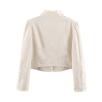 Women's Short Ruffle-Detail Blazer