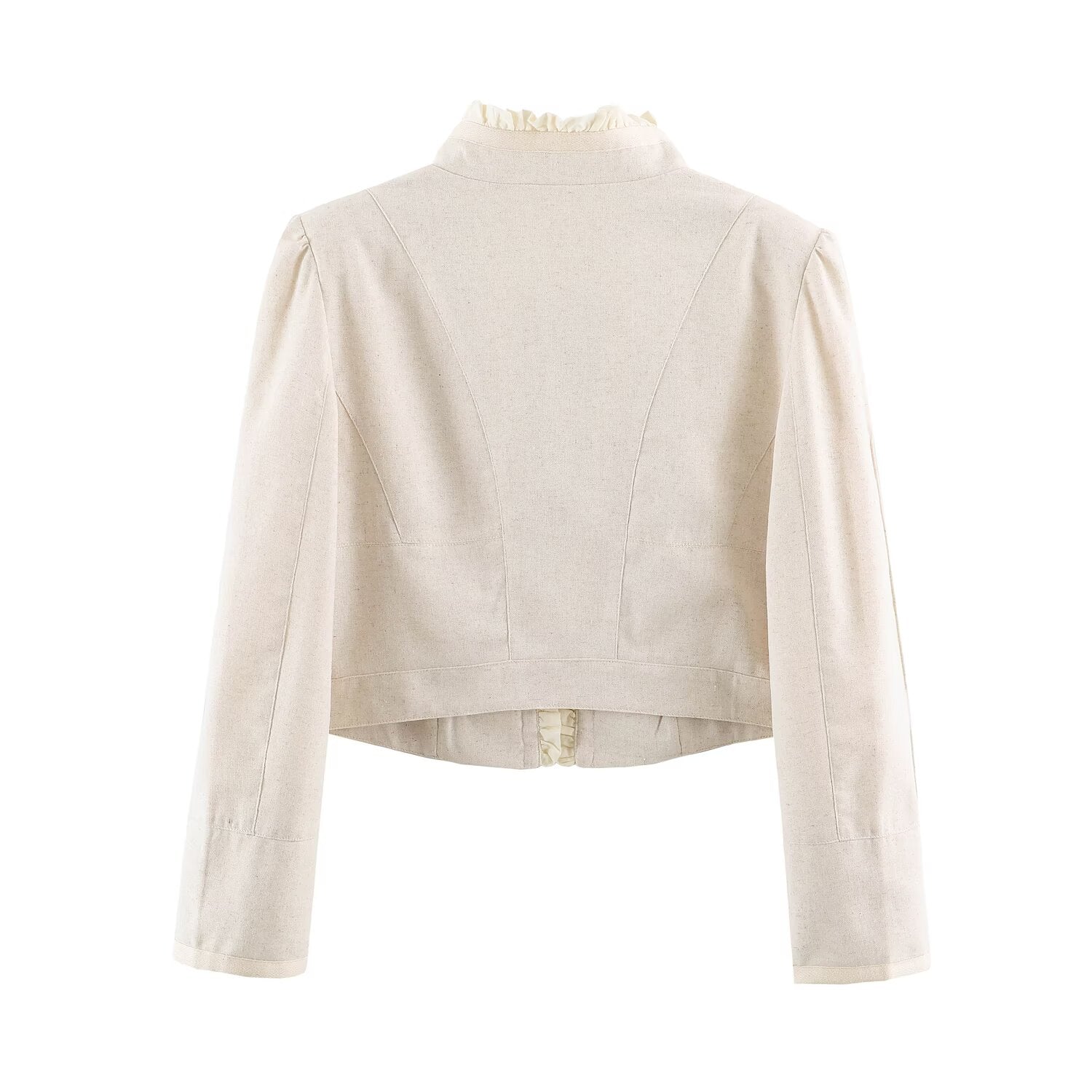 Women's Short Ruffle-Detail Blazer