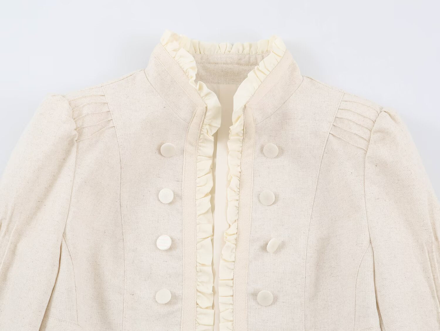 Women's Short Ruffle-Detail Blazer