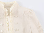 Women's Short Ruffle-Detail Blazer