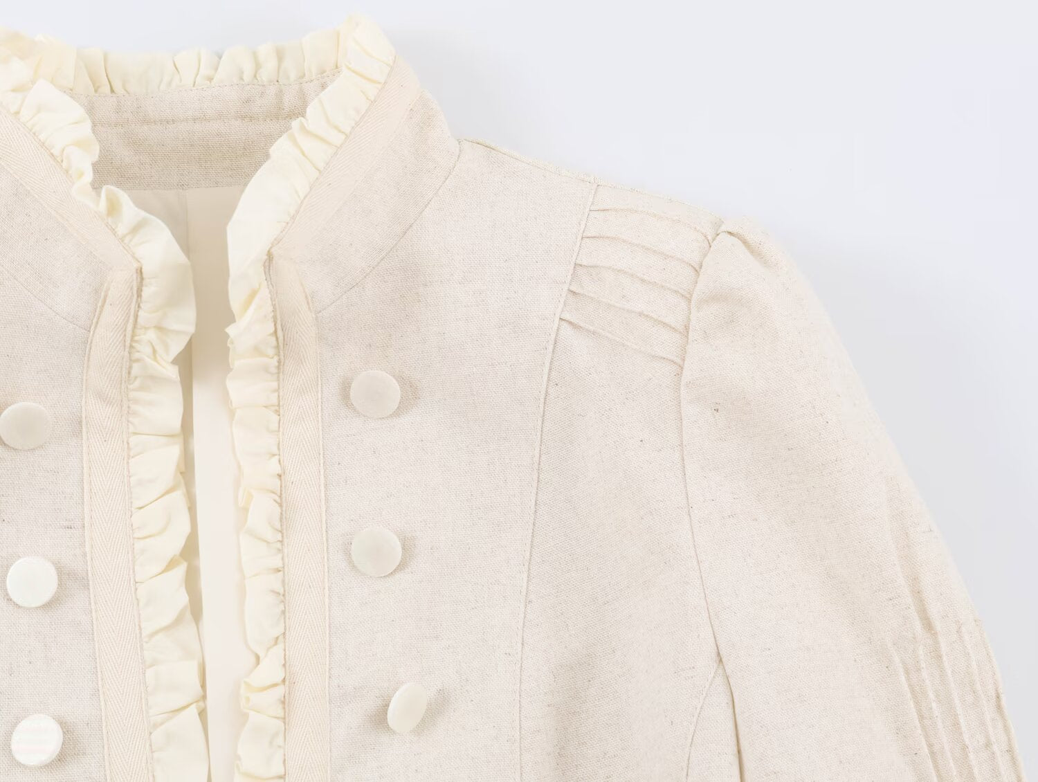 Women's Short Ruffle-Detail Blazer