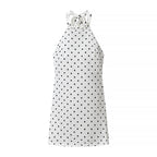 Women's Polka-Dot Backless Halter Dress