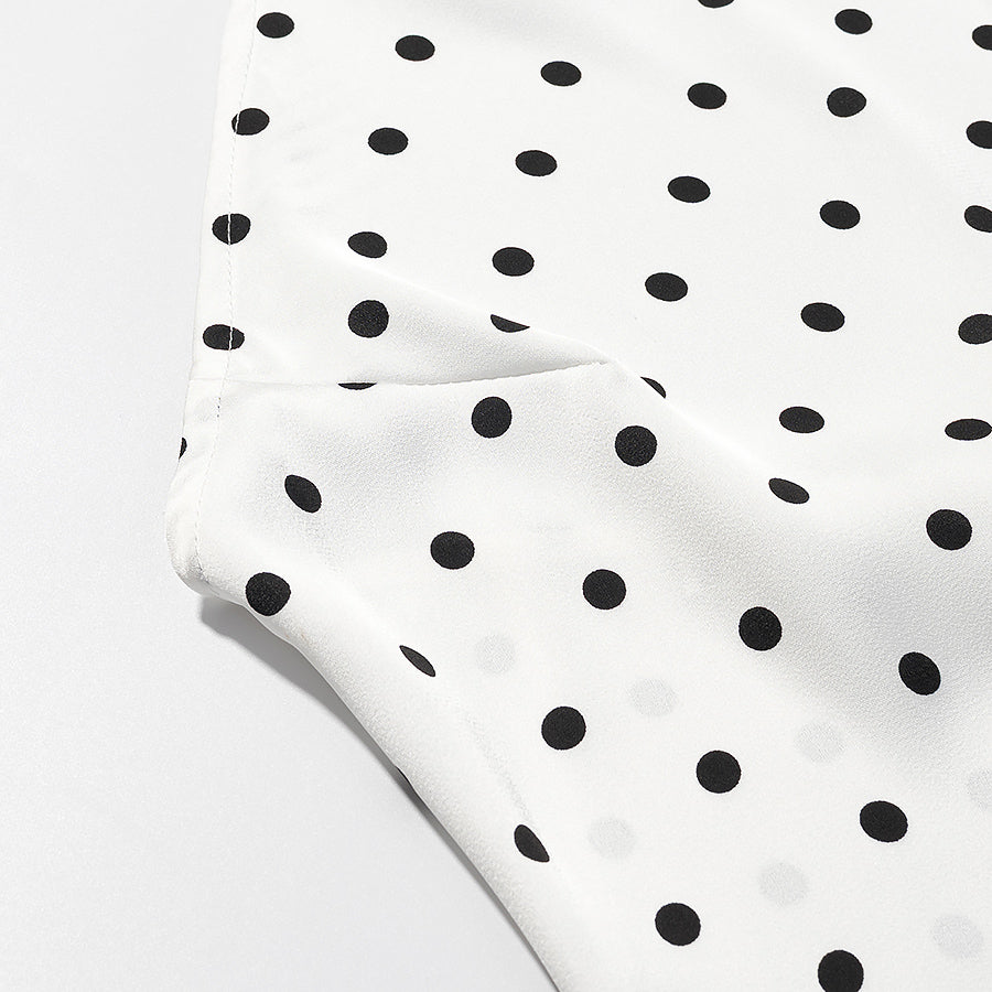 Women's Polka-Dot Backless Halter Dress
