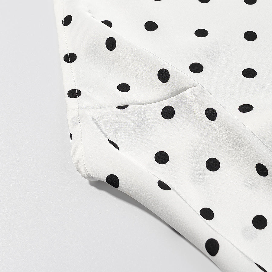 Women's Polka-Dot Backless Halter Dress