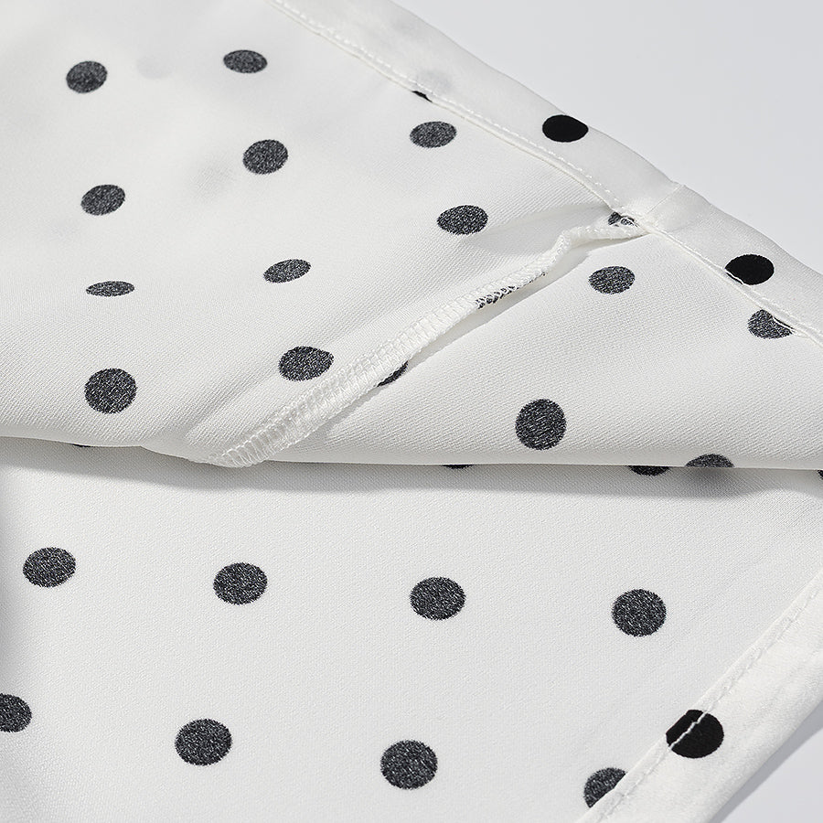 Women's Polka-Dot Backless Halter Dress