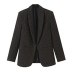 Women's Striped Wool-Look Blazer