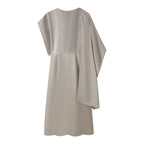 Women's Satin-Texture Asymmetric Midi Dress