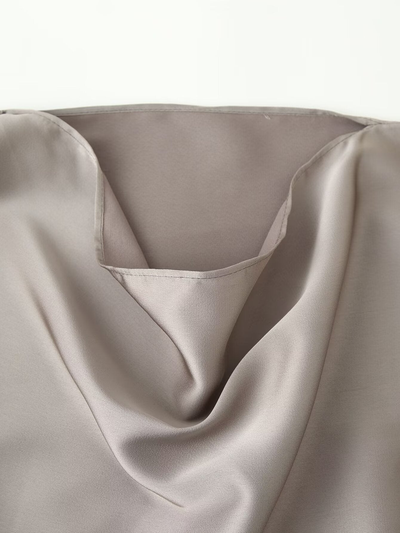 Women's Satin-Texture Asymmetric Midi Dress