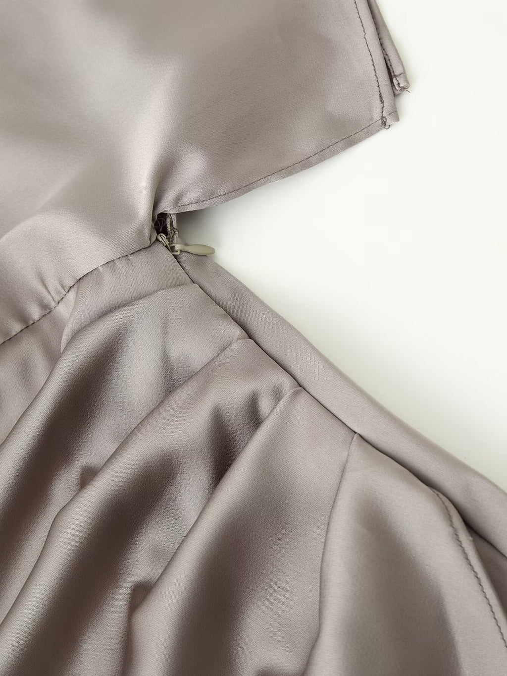 Women's Satin-Texture Asymmetric Midi Dress