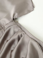 Women's Satin-Texture Asymmetric Midi Dress