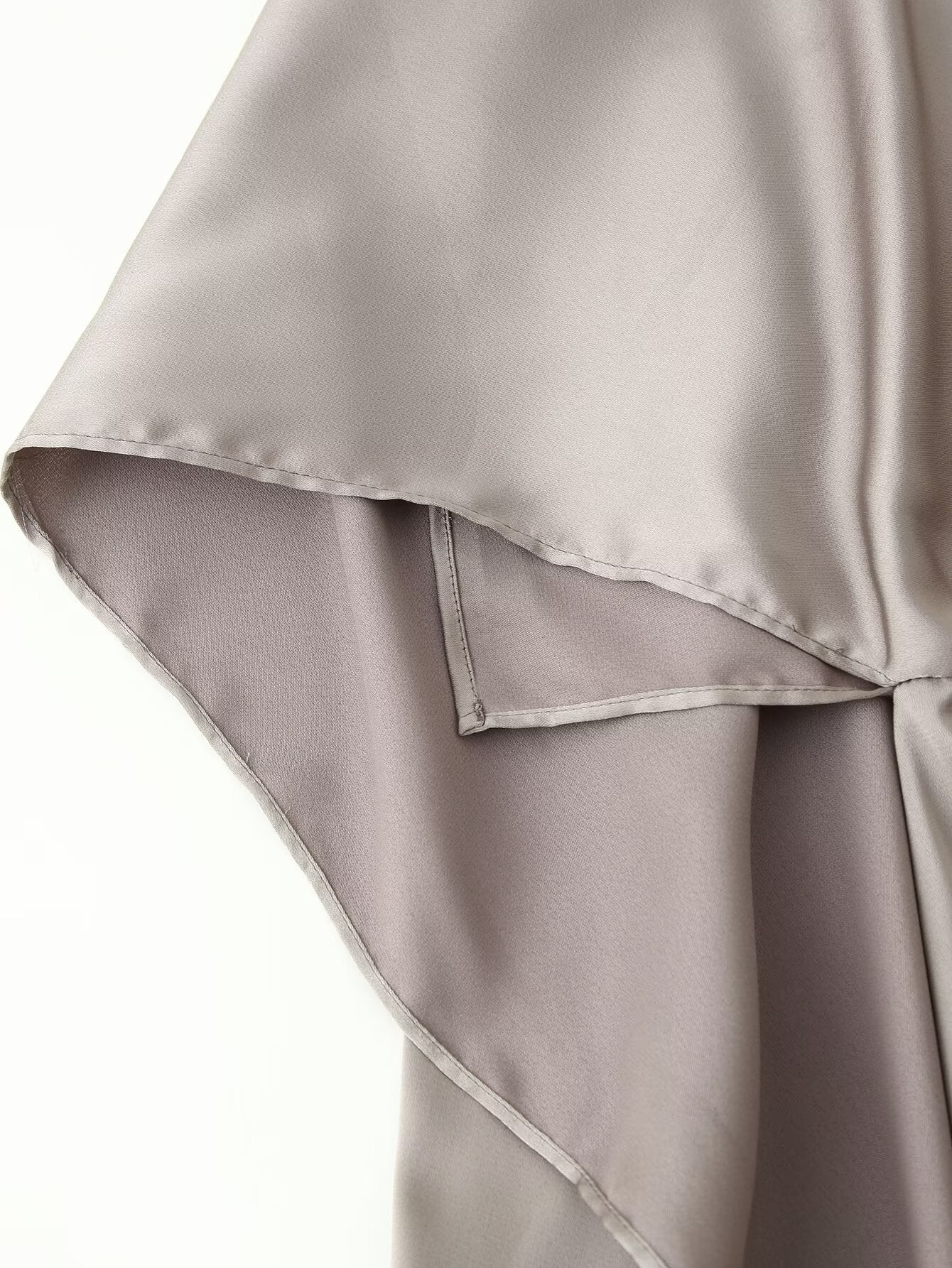 Women's Satin-Texture Asymmetric Midi Dress
