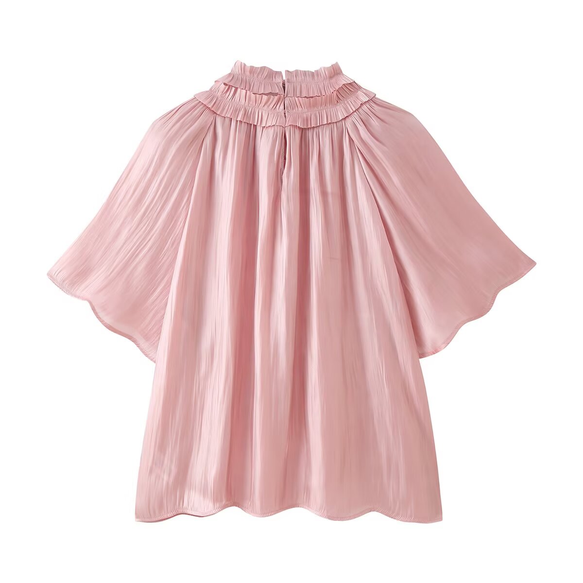Women's Ruffle-Detail Button Blouse