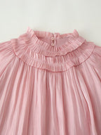 Women's Ruffle-Detail Button Blouse
