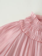 Women's Ruffle-Detail Button Blouse