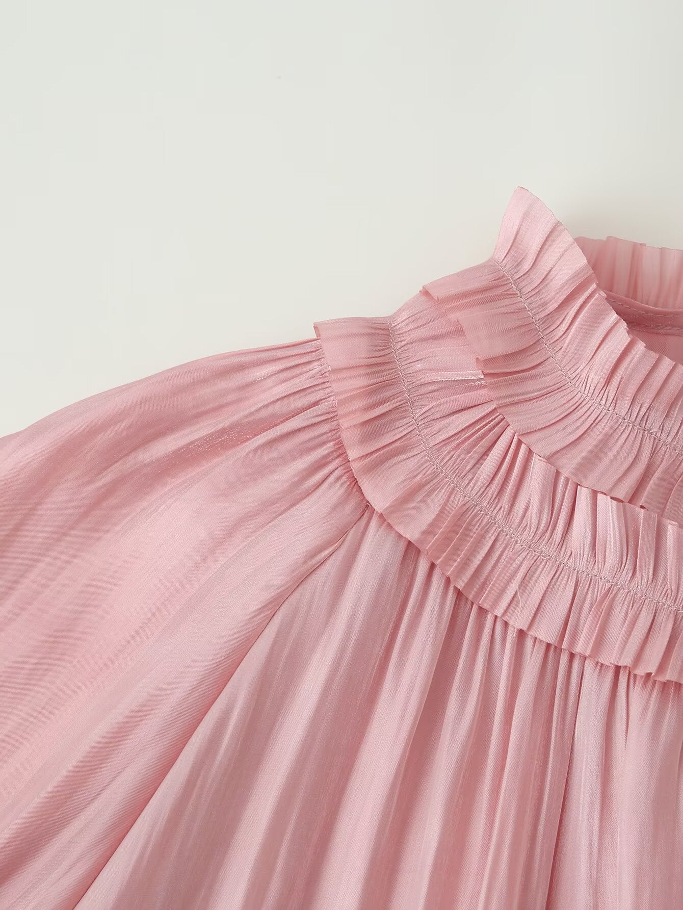 Women's Ruffle-Detail Button Blouse