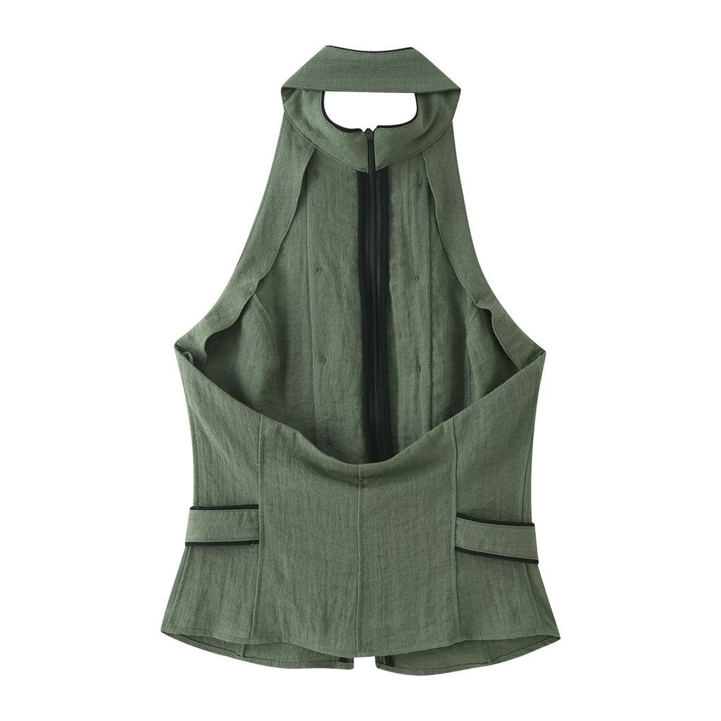 Women's Backless Halter Top
