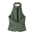 Women's Backless Halter Top
