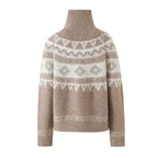 Women's Geometric Jacquard Button Cardigan