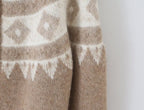 Women's Geometric Jacquard Button Cardigan