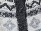 Women's Contrast-Color Jacquard Knit Cardigan