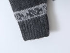 Women's Contrast-Color Jacquard Knit Cardigan