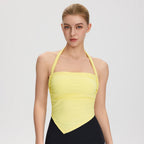 Women's Halter Yoga Vest With Built-In Bra
