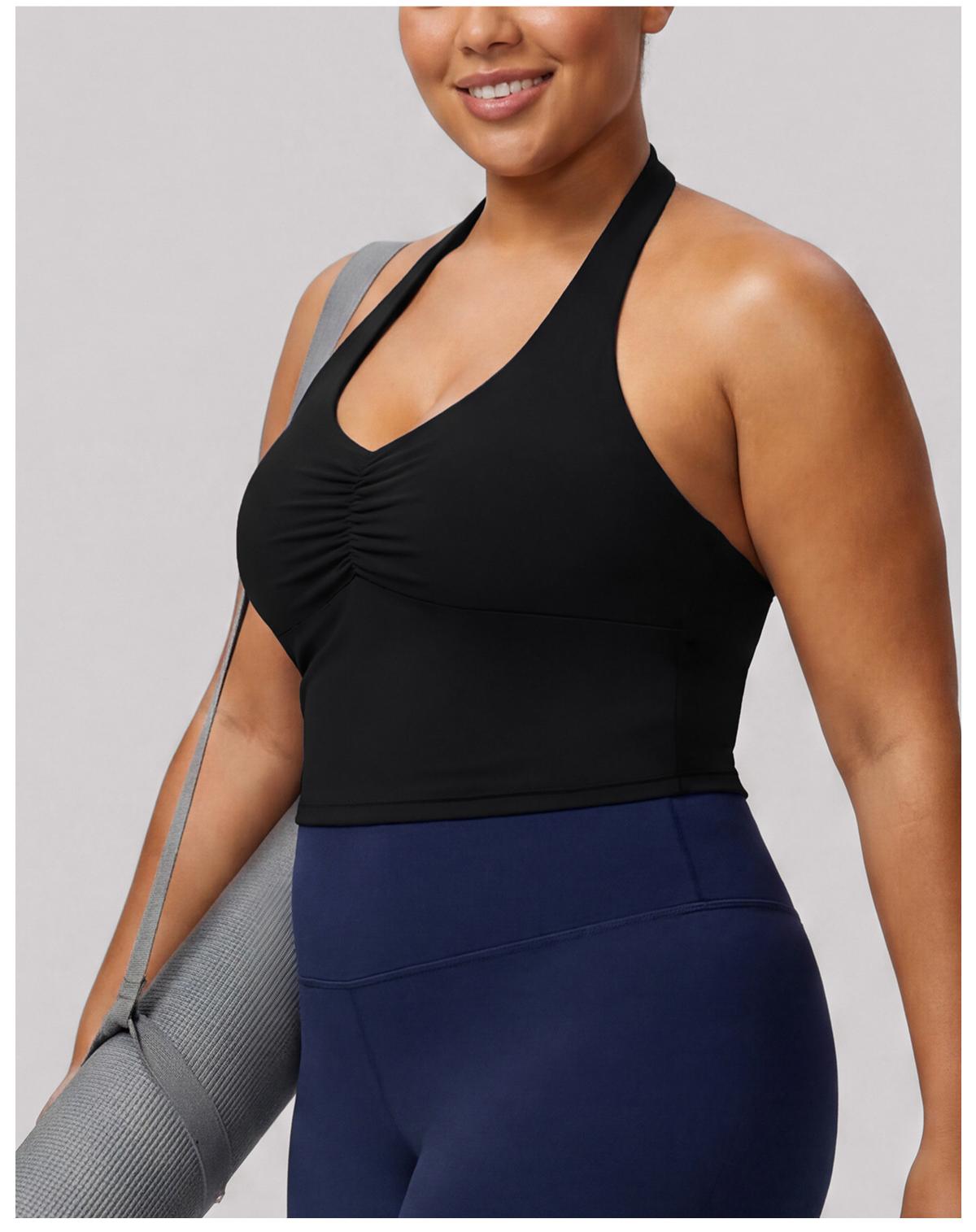Women's Plus Size Halter Sports Vest