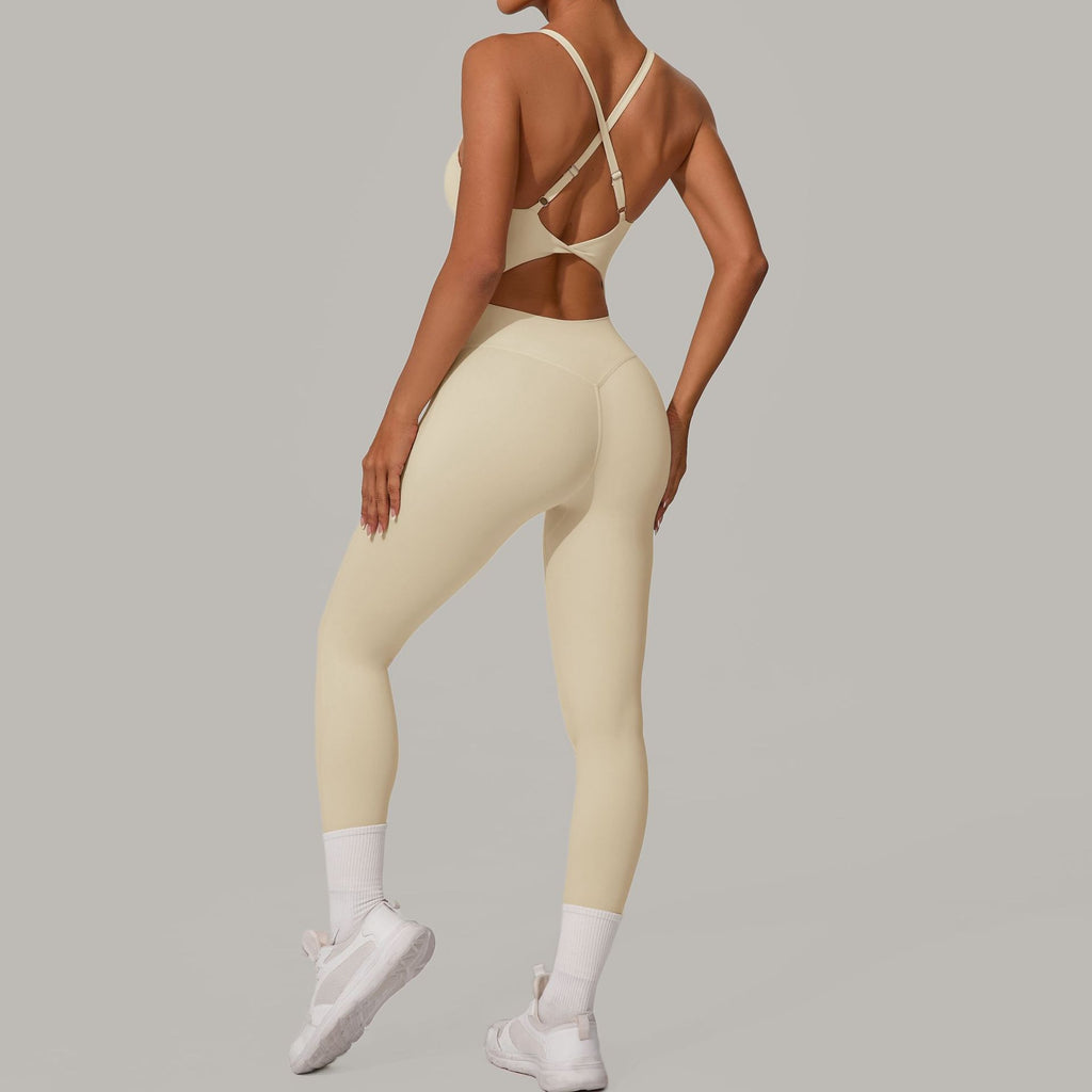 Women's Cross-Waist Sports Jumpsuit