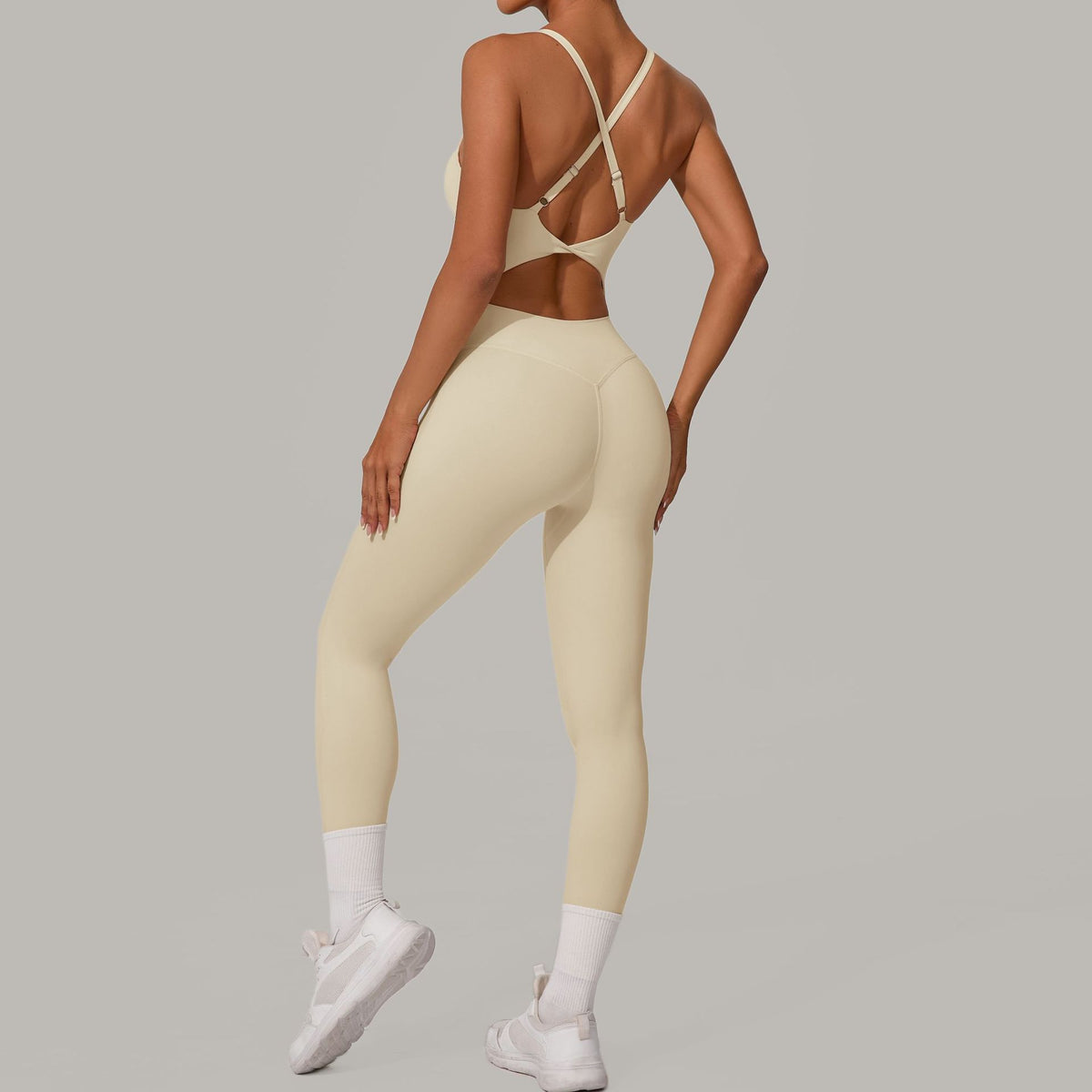 Women's Cross-Waist Sports Jumpsuit