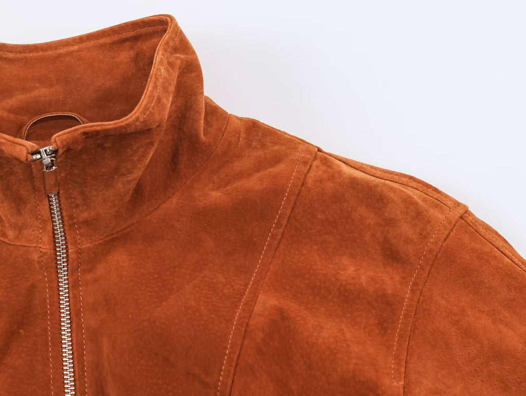 Women's Minimal Stand-Collar Jacket