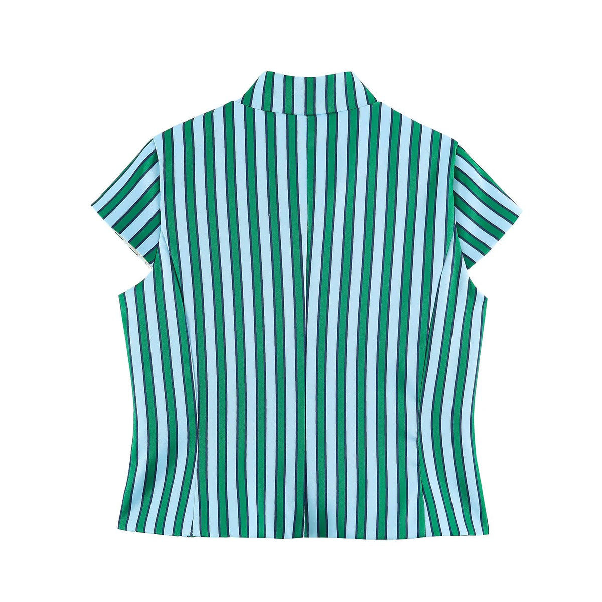 Women's Striped Button-Up Top and Wide-Leg Pants Set