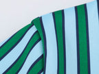 Women's Striped Button-Up Top and Wide-Leg Pants Set