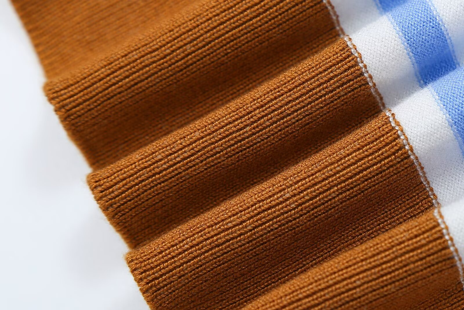 Women's Contrast-Color Striped Knit Top