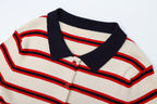 Women's Striped Short-Sleeve Knit Jacket