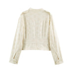 Women's Embroidered Cutout Autumn Coat