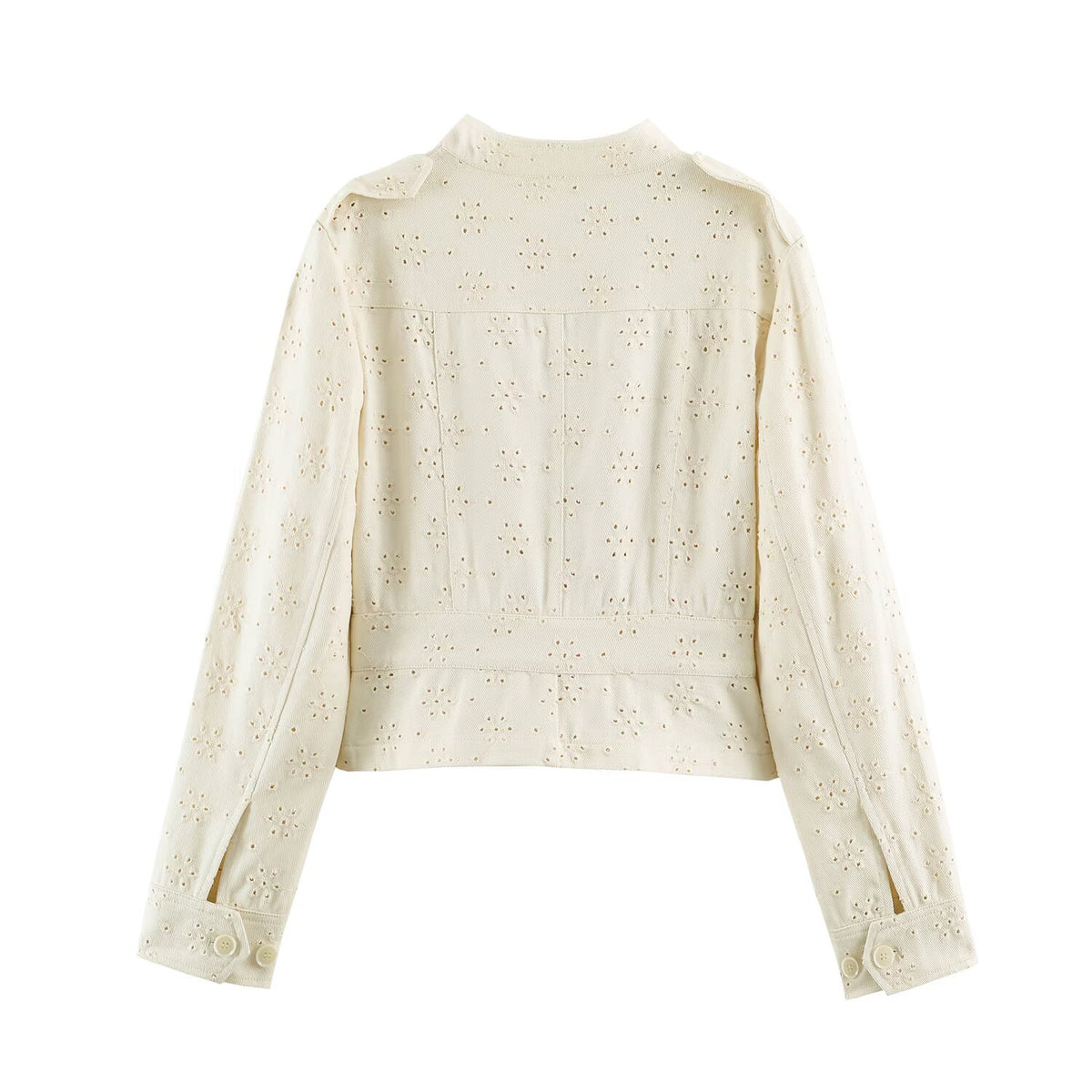 Women's Embroidered Cutout Autumn Coat