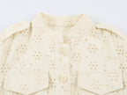 Women's Embroidered Cutout Autumn Coat