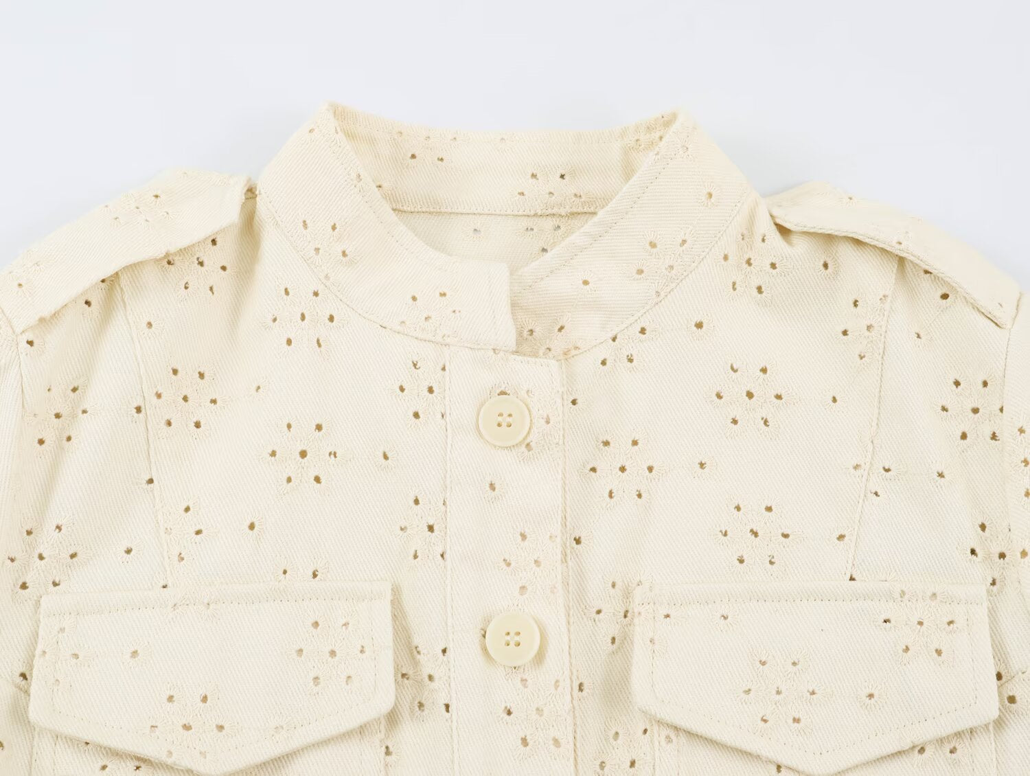 Women's Embroidered Cutout Autumn Coat
