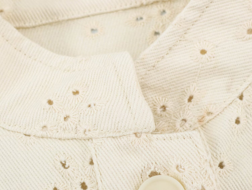 Women's Embroidered Cutout Autumn Coat