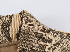 Women's Snake-Print Stand-Collar Jacket