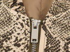 Women's Snake-Print Stand-Collar Jacket