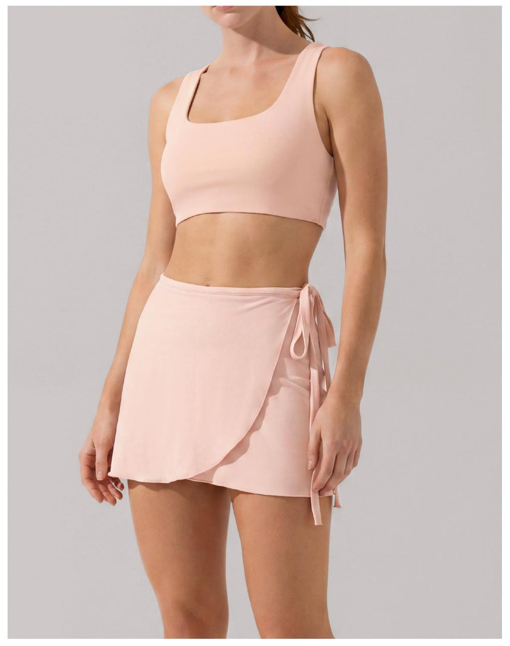 Women's Backless Wrap Tennis Skirt & Sports Top Set